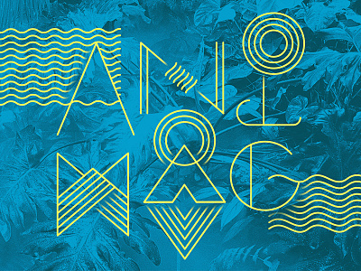 ANI MAG lettering monostroke shapes type