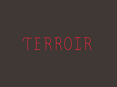 Terroir custom type lettering type