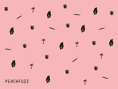 Peachfuzz pattern design icon illustration pattern