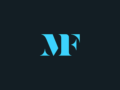 MF custom letters logo monogram serif type typography
