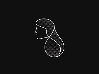 Lady Lines abstract icon illustration