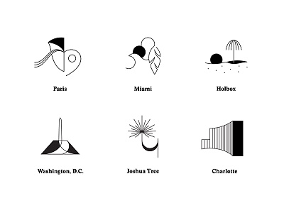 Glassy Iconographyy abstract city icon illustration