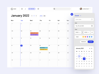 Calendar design dailyui design flat minimal simple ui uidesign