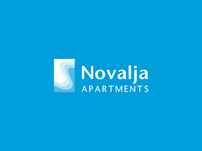 Novalja apartments logo brand design brand identity branding design flat illustration illustrator logo minimal sea vector