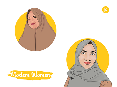 Moslem Women adobe illustrator brandidentity cartoon illustrator