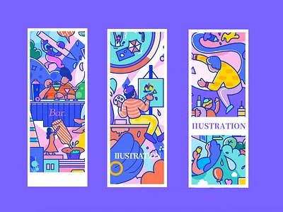 酒拉~ branding design dribbleartist illustration 平面