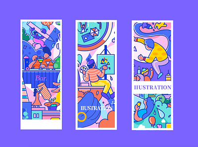 酒拉~ branding design dribbleartist illustration 平面