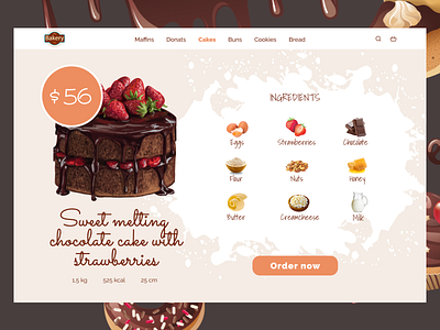 Bakery Product Page branding design ui ux