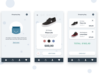 Clothing Shop - Shopping Bag app bag clothes daily ui illustration ios ios app money shopping shopping cart ui design uiux