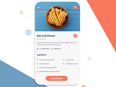 Daily Ui #40 - Recipe App Concept app cook daily ui food food app icons ios mobile recipes ui design ux