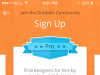 Signup Page For Dribbble App Design Concept By Montu Yadav | Dribbble ...