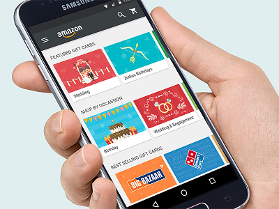 Amazon S Android App Concept Design For Shop Cards