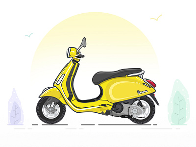 Vespa illustration bike illustration illustration scooty illustration vespa illustration