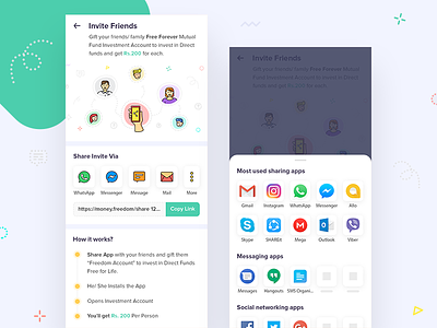 Invite Friends android app deposit app finance app how it works investment android app investment app invite app invite screen share invite smart deposit app