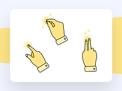Gestures gesture gesture icon gestures hand icon hand illustration pinch zoom gesture swipedown gesture touch and hold gesture touch gesture