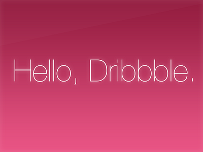 The first shot dribbble first shot ios7 neue pink