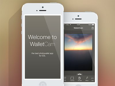 WalletCamera UI Splashscreen + Editor app ios ios7 iphone ui