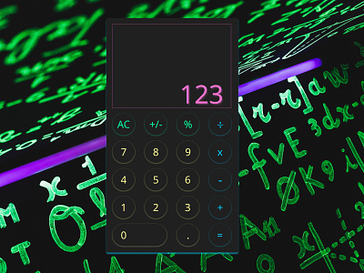 DailyUI 04 - Calculator dailyui design typography ui vaporwave