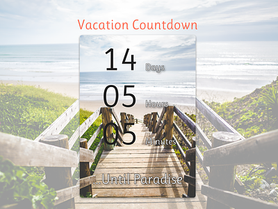 Daily UI 13 - Countdown Vacation Counter dailyui design ui