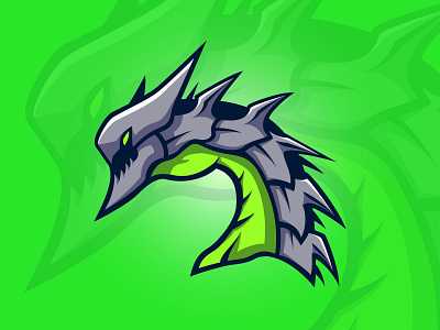 dragon mascot animal animal logo business color concept design dragon green grey illustration logo logotype mascot vector
