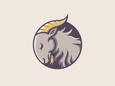 goat animal animal logo brown business color concept design goat grey illustration logo logotype mascot vector