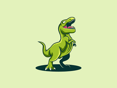 dinosaur T-rex animal animal logo business color concept design dino dinosaur green illustration jurassic logo logotype mascot vector