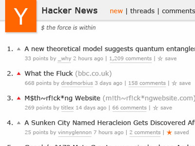 Hacker News Redesign (UX)