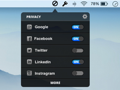 Social Data Privacy OSX App app osx privacy social ui