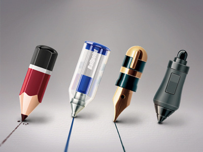 pen in the time ballpoint digital icon pen pencil