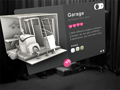 DribbbleAR Garage ae ar dribbble element3d garage maya ui vr