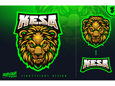KESA MASCOT LOGO eightyeightdesign esport logo game gamer logo gaming gaming logo lion lion mascot logo mascot mixer sport logo streamer streaming twitch