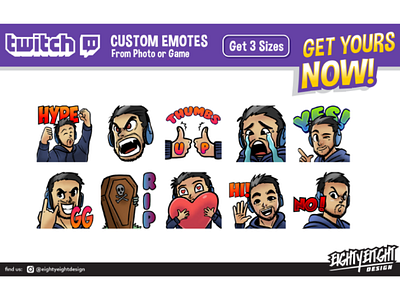 Custom Twitch Emotes for Ghostgamingq8