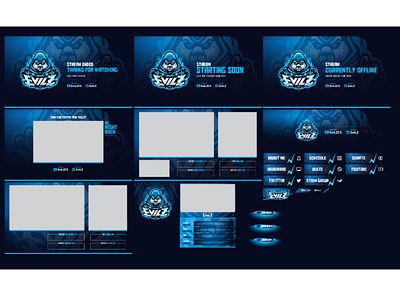 Custom Stream Twitch Overlay for EvilZCS banner gfx for streamer graphics for streamer mixer overlay panel revamp stream stream overlay streaming streaming graphics streaming overlay twitch twitch overlay