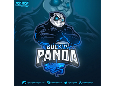BUCKIN PANDA esportlogo esports gaming gaminglogo illustration mascot character mascot design mascot logo mixer panda panda cartoon pandalogo sportlogo streamer streamerlogo twitch twitch logo vector