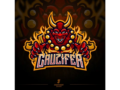 CRUZIFER esportlogo esports gaming gaminglogo hannya mask illustration japanese art japannese mascot character mascot design mascot logo mixer sportlogo streamer streamerlogo twitch twitch logo vector