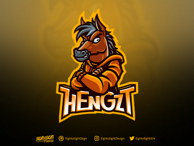HENGZT gamer gaming gaming logo horse horse mascot illustration logo mascot logo mixer streamer twitch