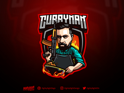 CURRYMAN esport esport logo gamer gaming gaming logo illustration logo mascot mascot logo mixer streamer streamer logo twitch