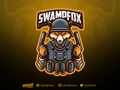 SWAMPFOX esportlogo esports fox fox character fox mascot gaming gaminglogo illustration mascot character mascot design mascot logo mixer sportlogo streamer streamerlogo twitch twitch logo vector