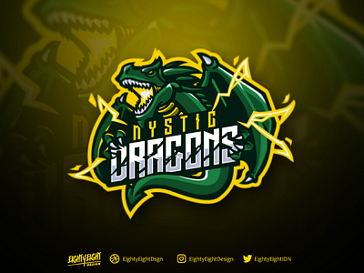 MYSTIC DRAGONS dragon dragon logo esportlogo esports game gamer gaming gaminglogo illustration mascot character mascot design mascot logo mixer sportlogo streamer streamerlogo twitch twitch logo vector