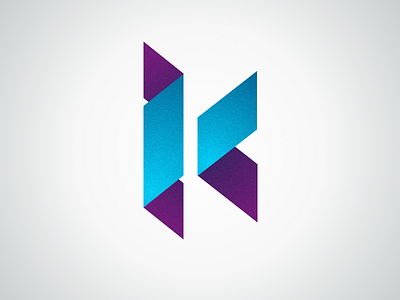 Kanopy Insurance Logo analogous color angles geometric gradient k logo mark simple