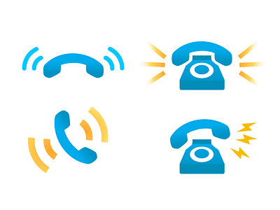 Ringing Phone Icons alert buzz call icon notification phone ring