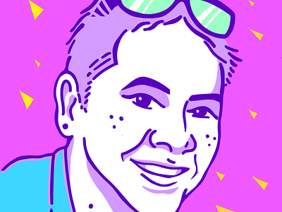 Self-Portrait of David Martinez. avatar face illustration ipad procreate