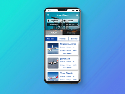 Daily UI - Flight booking app booking app branding design flight mockup ui ux