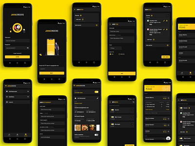 Vendor app - food app branding dark ui design design art foodapp icon mockup ui ux vector vendors