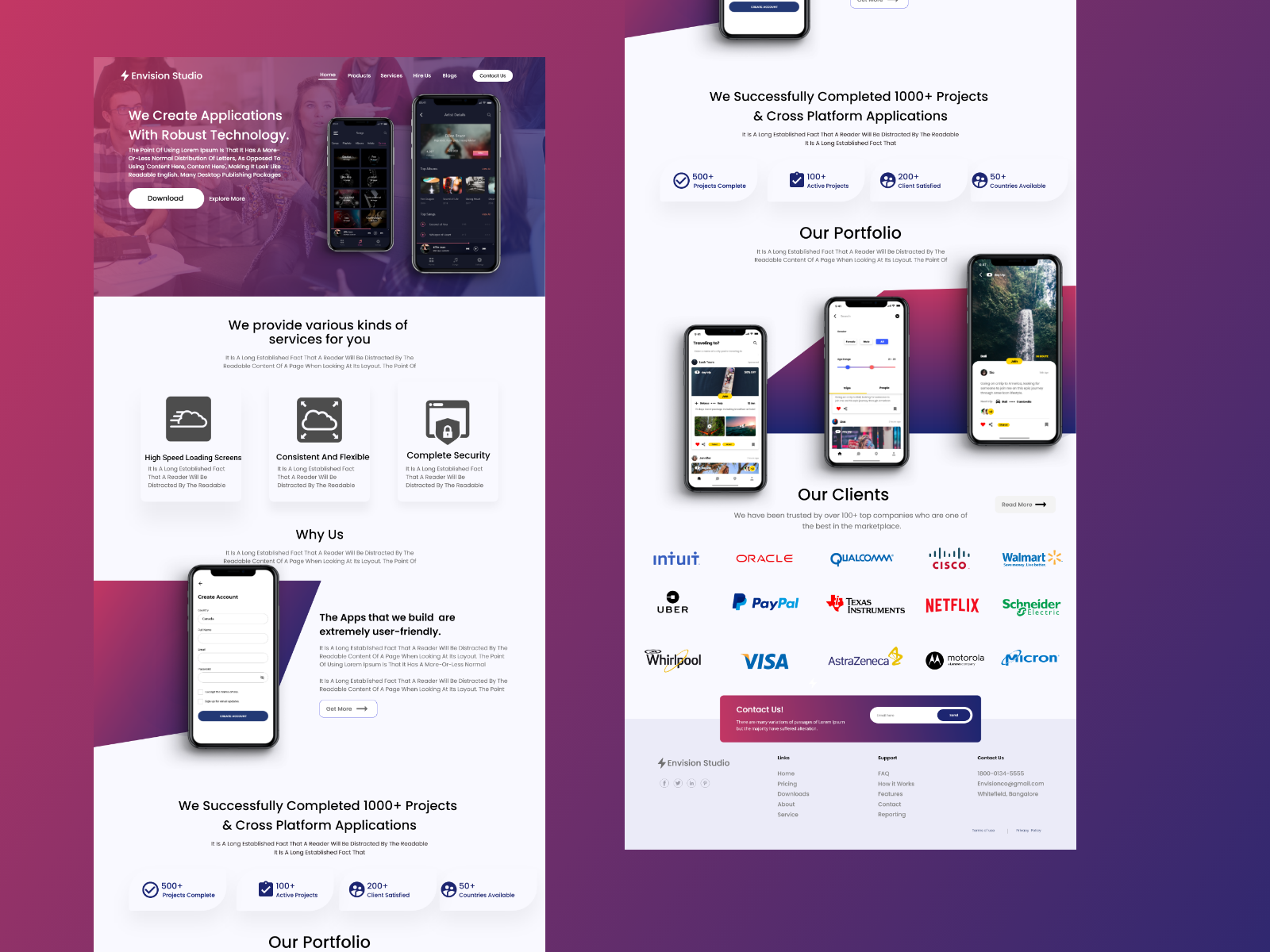 App dev Website Landing page by Arvind Subramanian on Dribbble