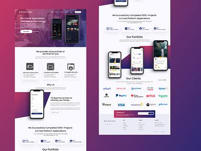 App dev Website Landing page design ui ux vector