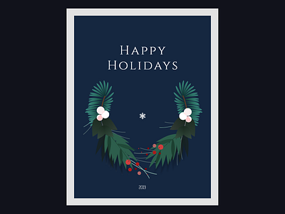 Holiday Card art card cristmas design holiday illustration minimal typography vector