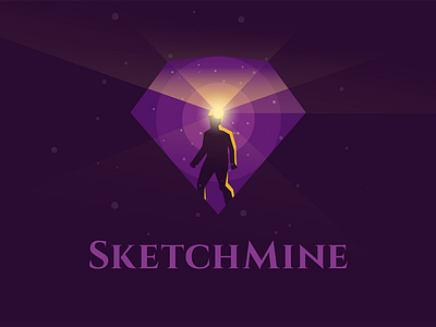 Sketchmine logo banner illustration logo sketch