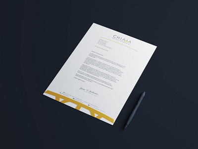 Letterhead / Chiaia corporate identity design editorial design indesign letterhead