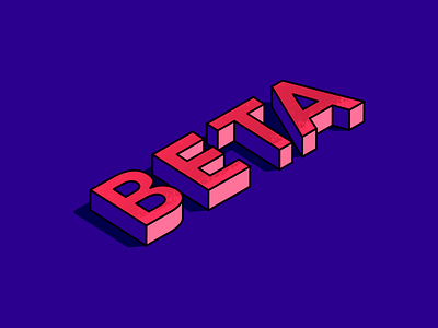 Beta WP 3d design illustration illustrator isometric type typography vector wallpaper
